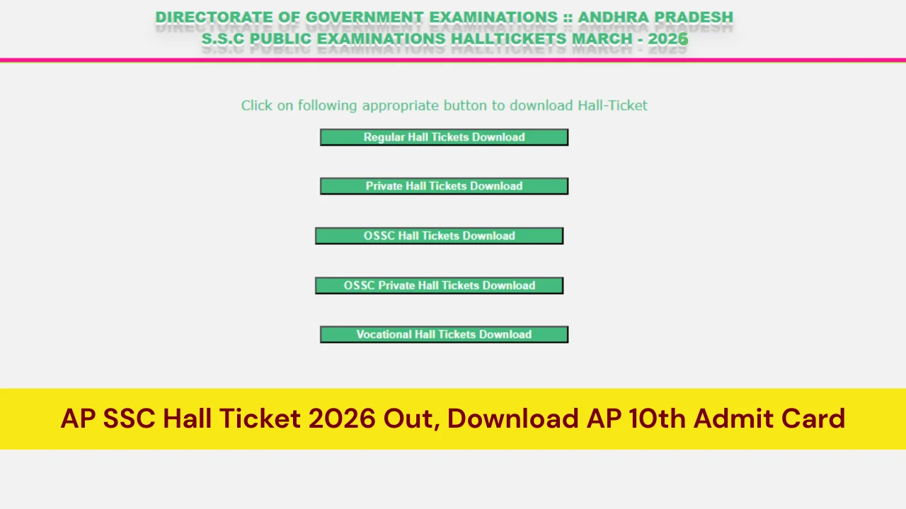 AP SSC Hall Ticket 2026 Download Details