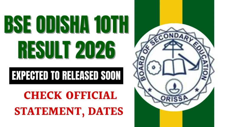 BSE Odisha 10th Result 2026
