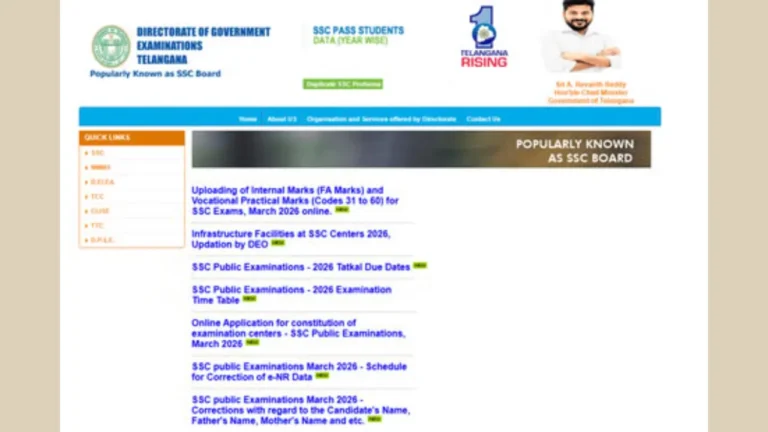 TG SSC Hall Ticket 2026